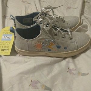 KIDS TOMS lace up thunderstorm
